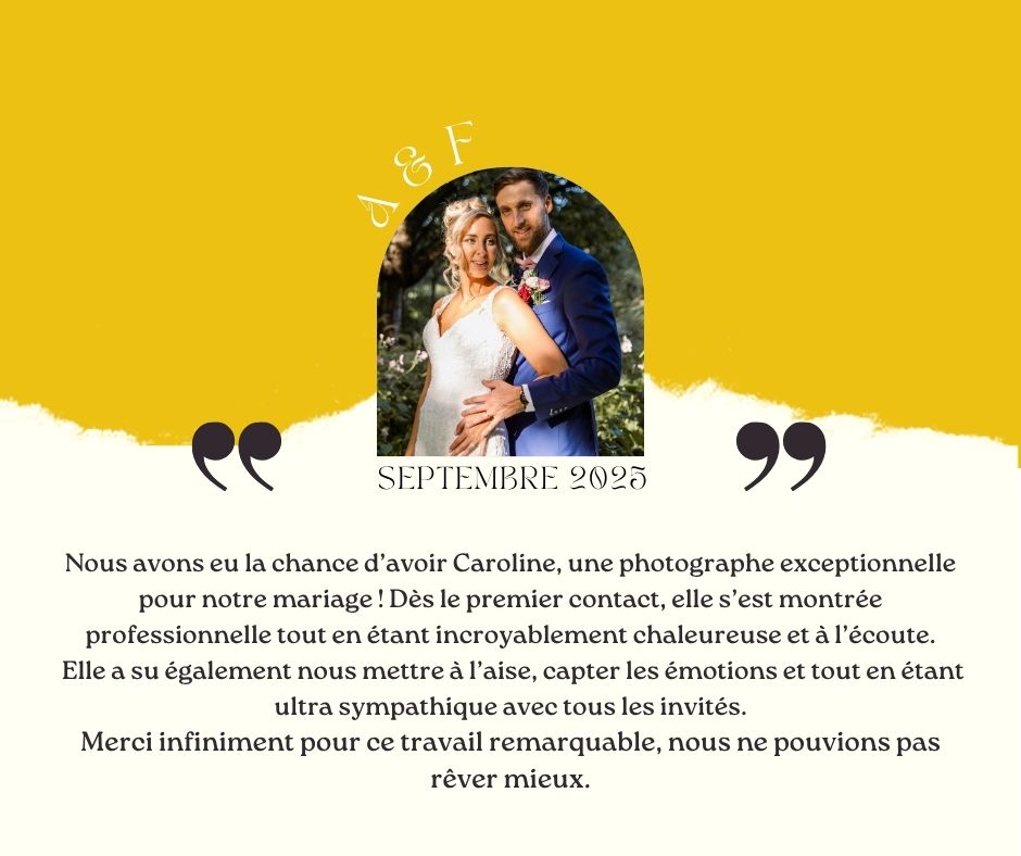 AVIS MARIAGE CAROLINE BLEUX PHOTOGRAPHE